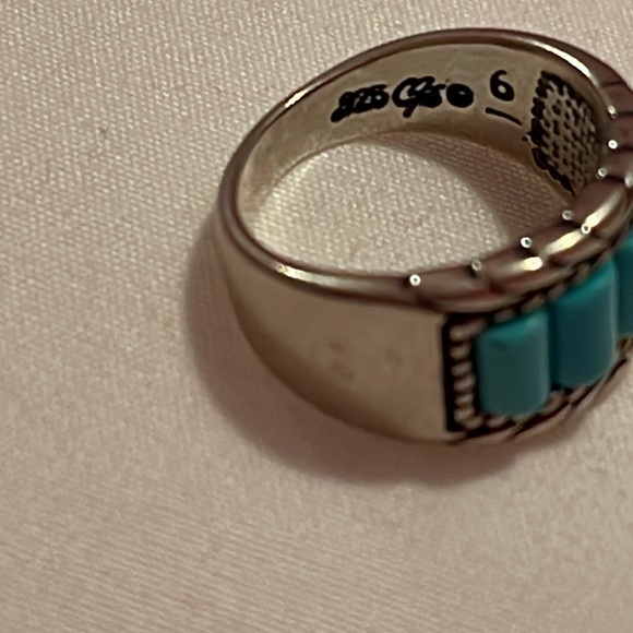 Silver and turquoise ring. - Picture 3 of 6